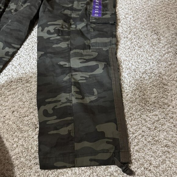 Sanctuary Scout Pants Mens 2XL Camo Poplin Surplus Straight Leg Drawcord Cargo - Picture 6 of 12